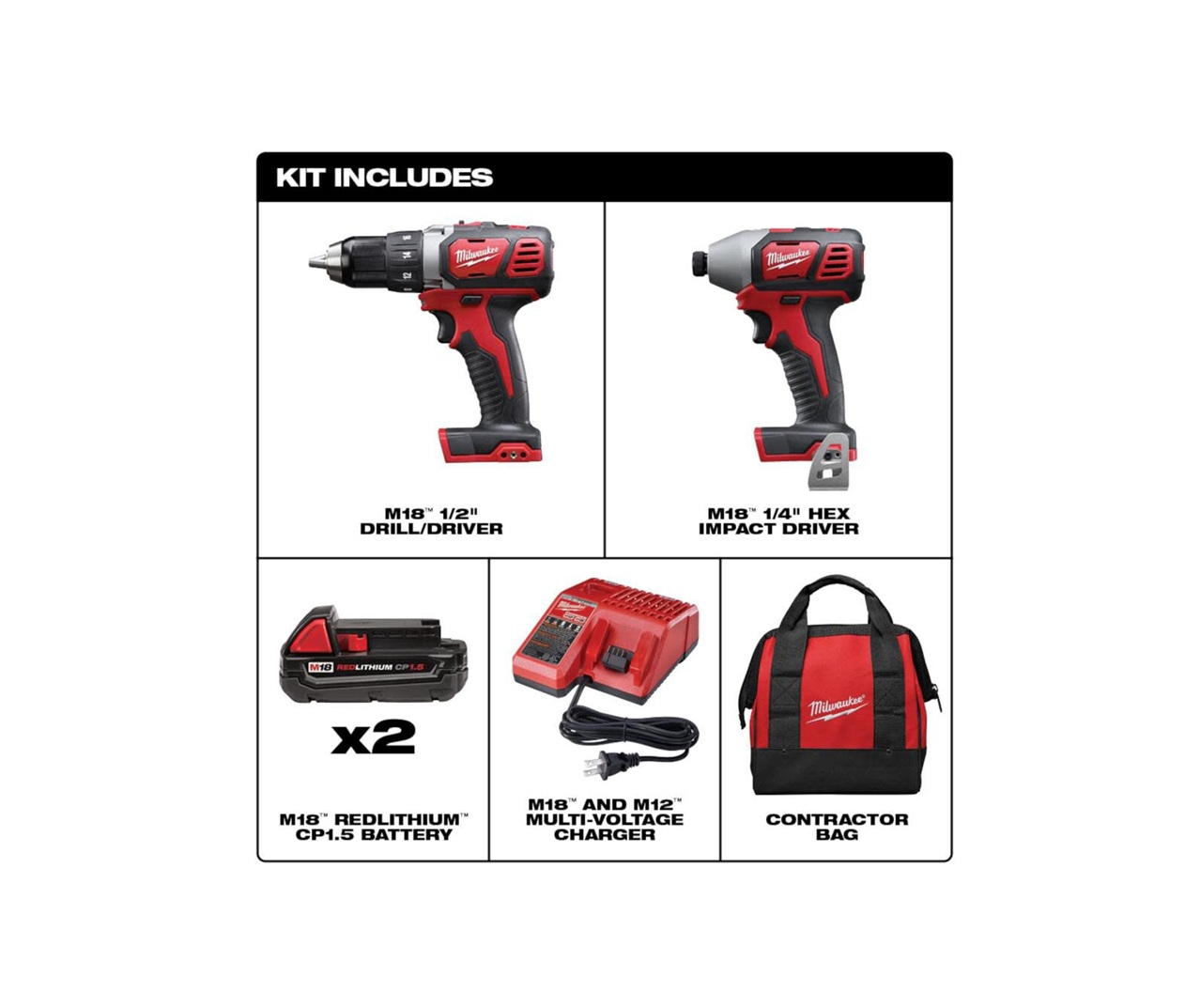 Kit combinado 2691-22 de 2 herramientas inalámbricas de iones de litio Milwaukee - Imagen 4