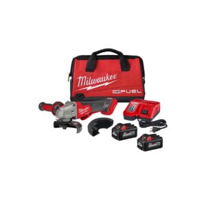 ESMERILADORA MILWAUKEE CON FRENO FUEL M18 DE 4-1/2"- 5" INC. DOS BATERIAS Y CARGADOR ONE-KEY 2882-22