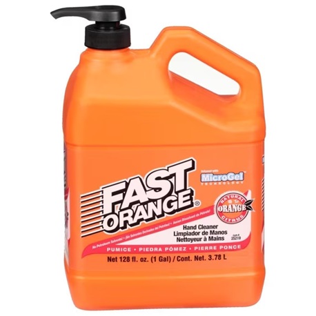 Limpiador de manos Permatex Fast Orange de 1 galón, loción suave con dosificador. 23218