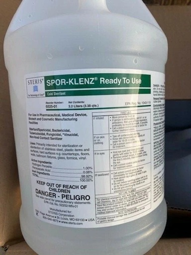 Esterilizante en frío Spor-Klenz® listo para usar, Caja con 4 galones de 3200 ml 652501 STERIS - Imagen 3