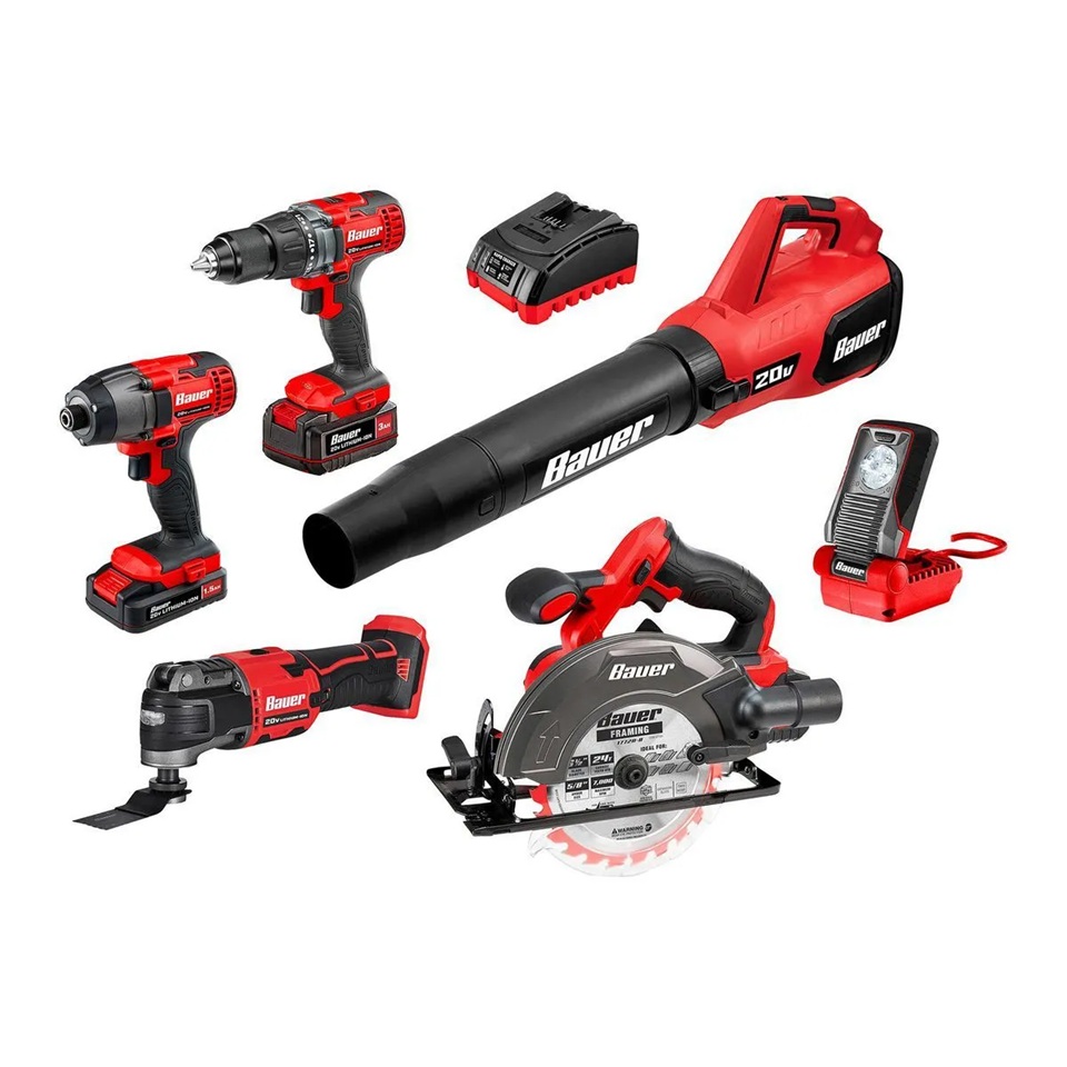 Kit combinado de 6 herramientas inalambricas BAUER