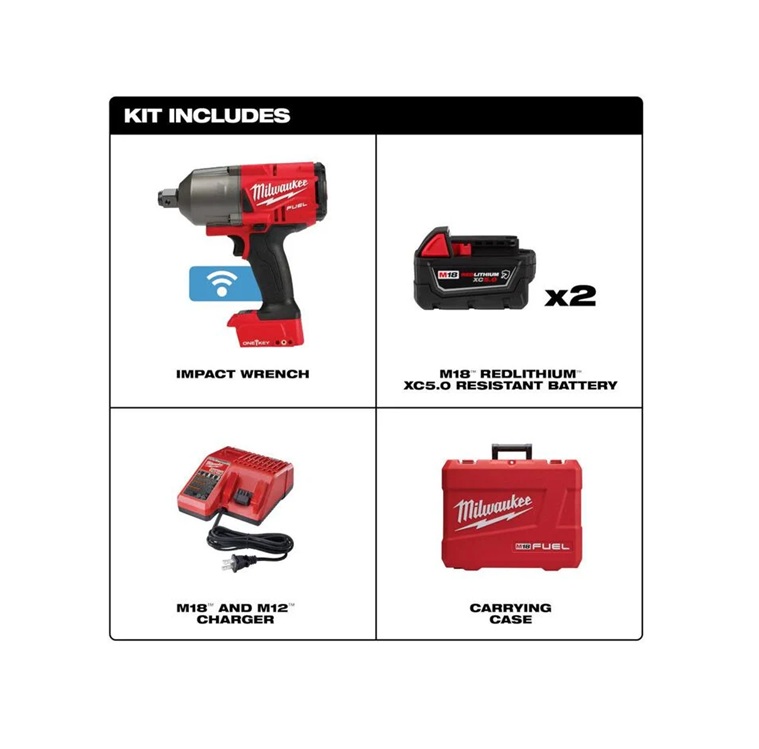 Kit 2864-22R llave de impacto Milwaukee M18 3/4" - Imagen 2
