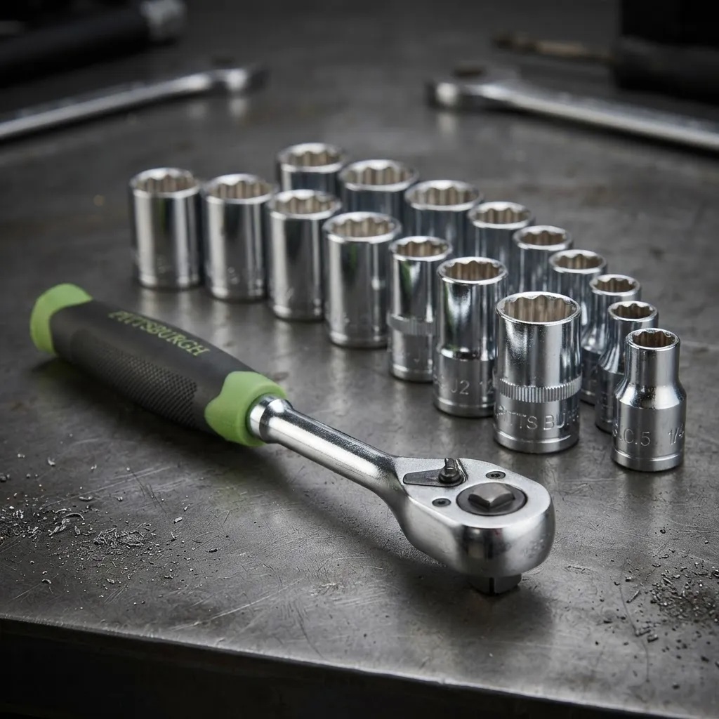 Juego de dados Pittsburgh 62304 de 1/2" 21 piezas con matraca de 1/2" - Imagen 2