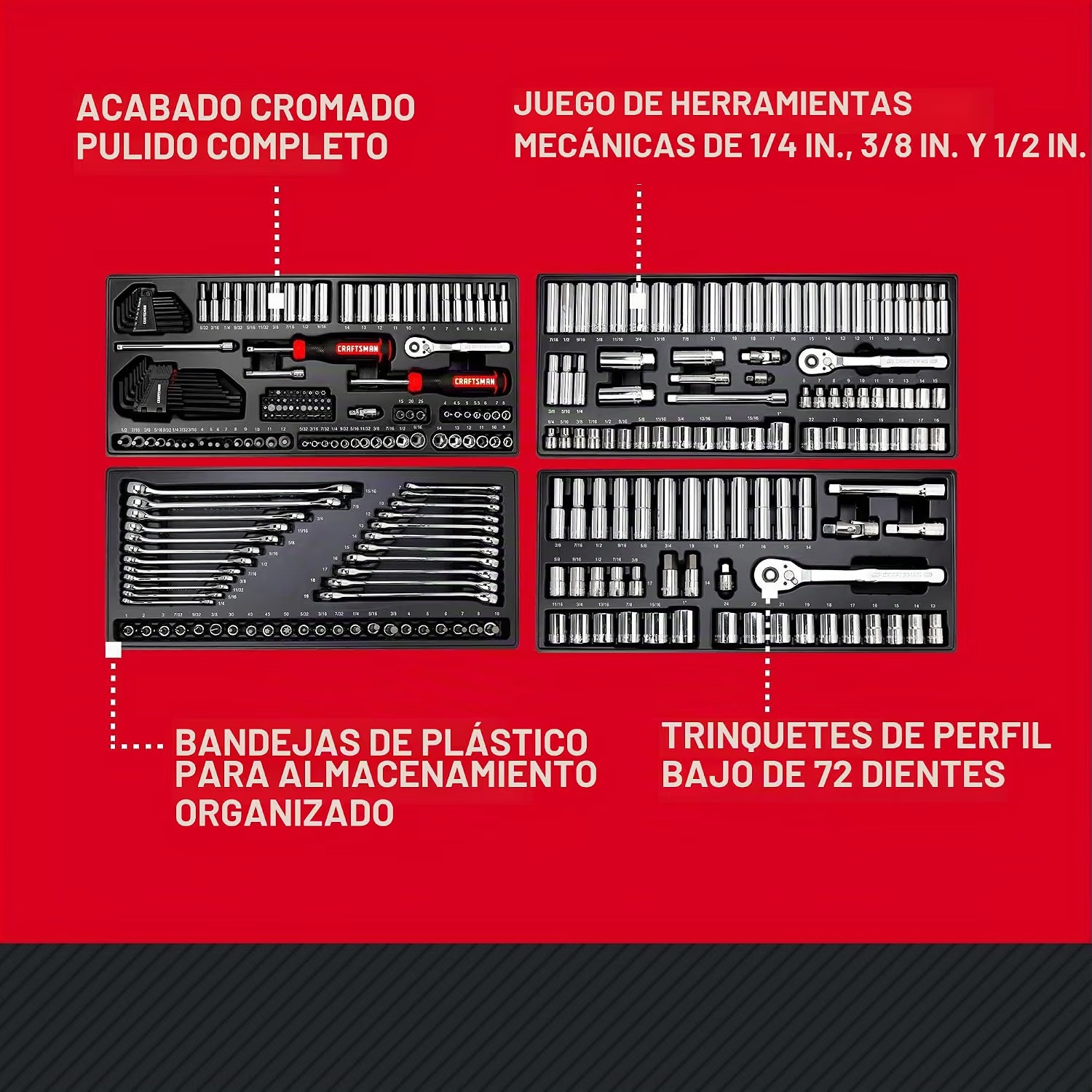 Juego de herramientas CRAFTSMAN, 308 piezas CMMT45939 - Imagen 6