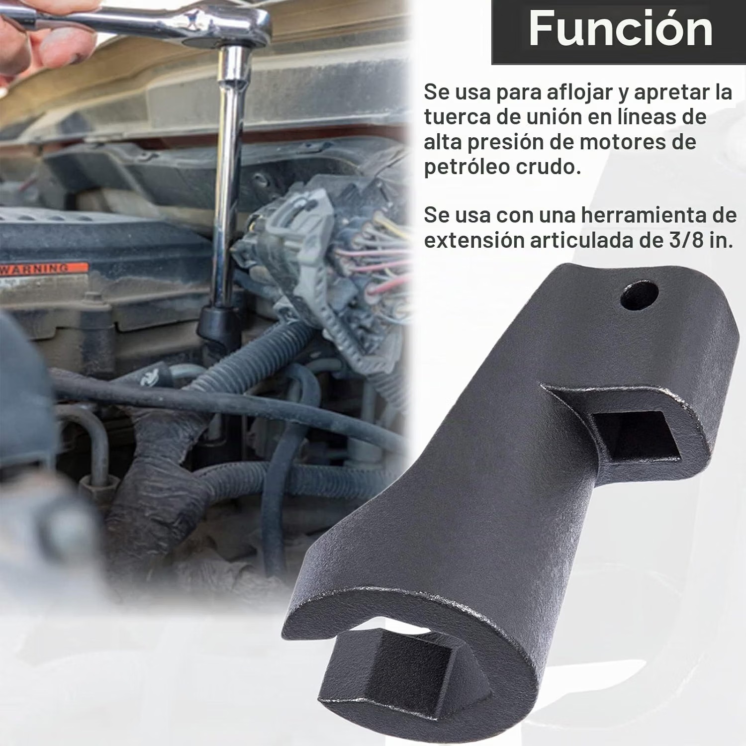 Dado de 19 mm para linea de combustible para Detroit Diesel DD13, DD15 y DD16 - Imagen 2