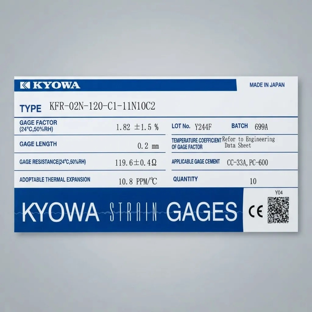 Galgas Extensométricas Uniaxiales Kyowa KFRB-02N-120-C1-11N10C2 Paquete con 10 piezas